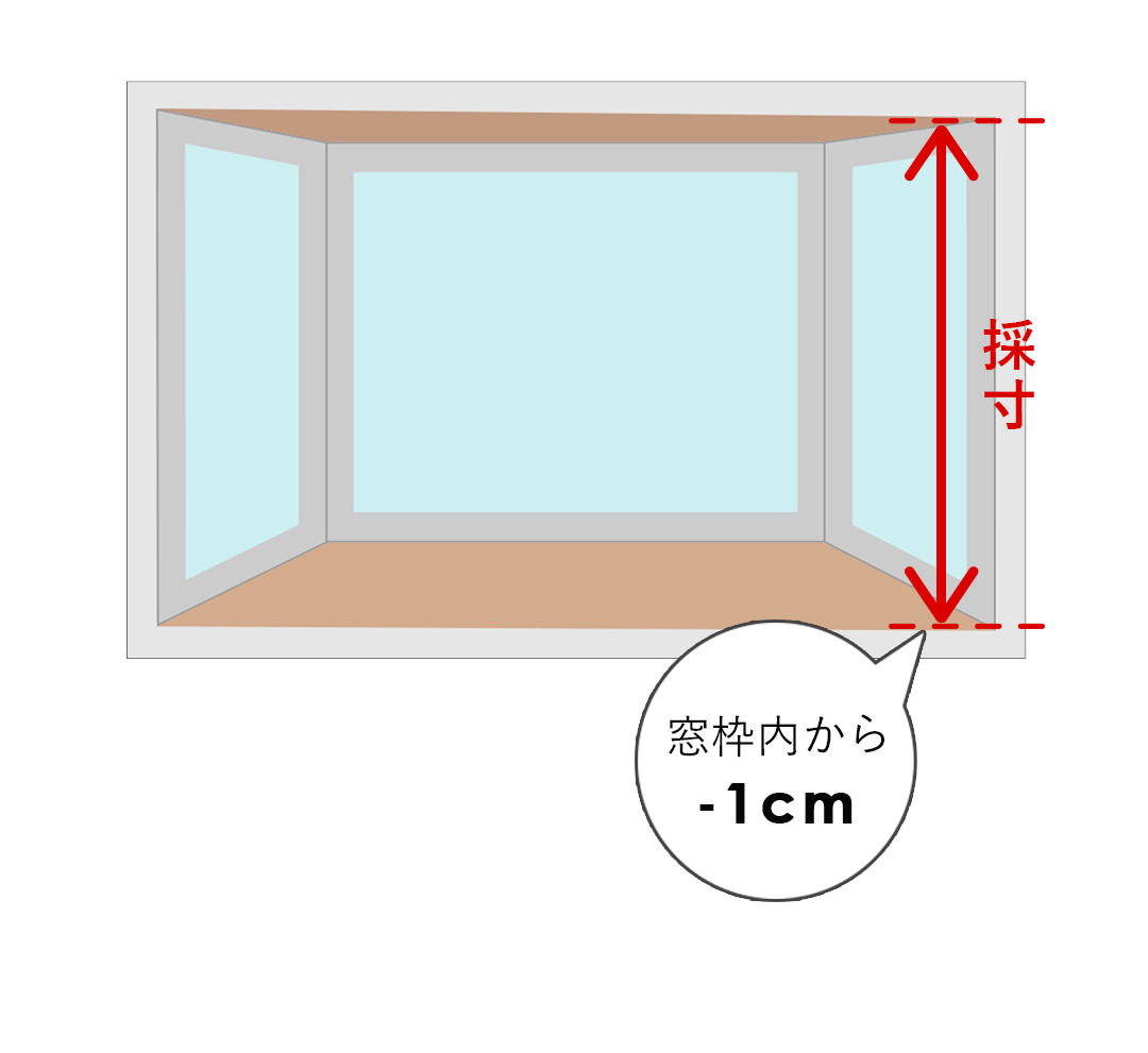 出窓の丈(高さ)