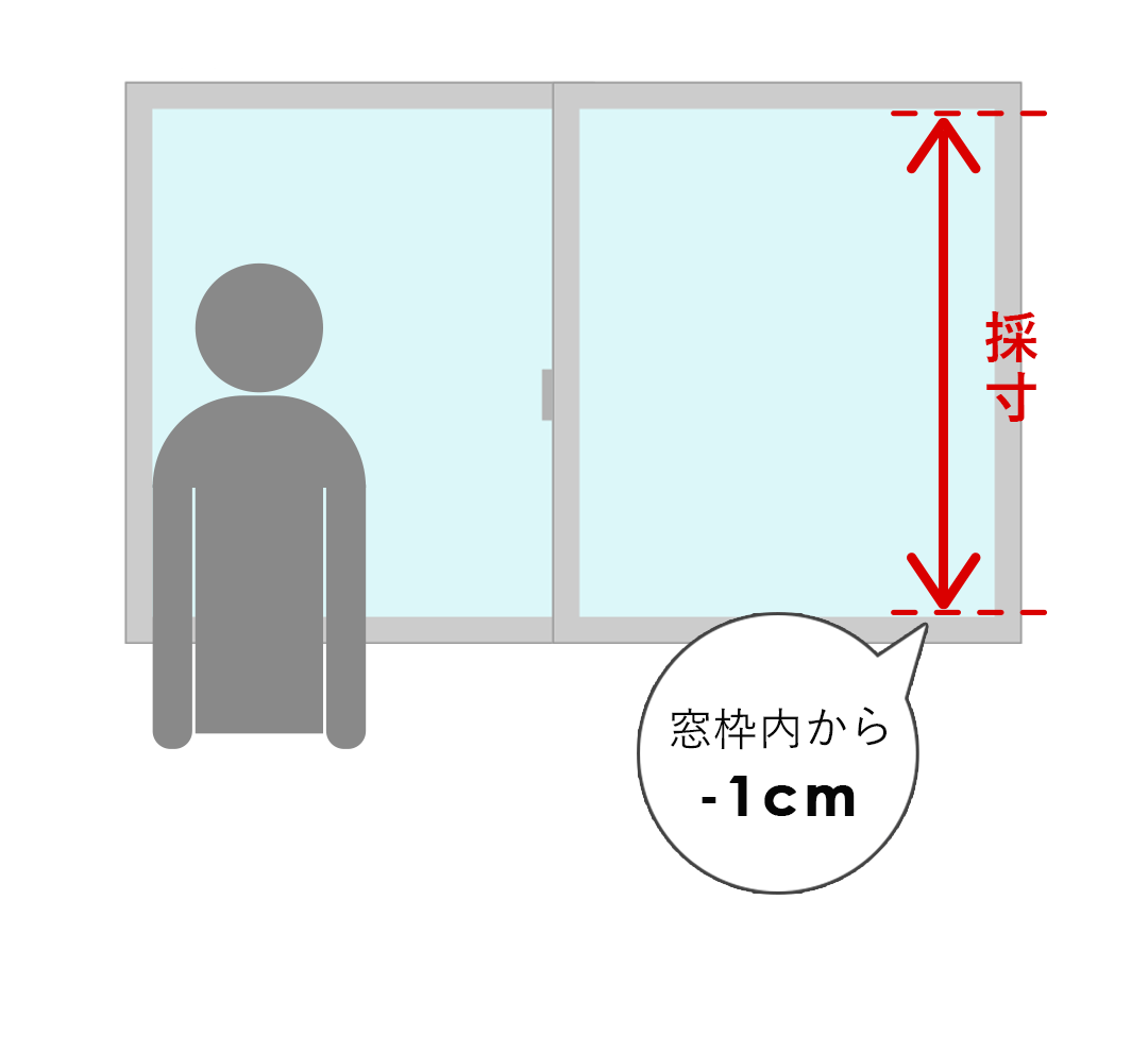腰窓の丈(高さ)