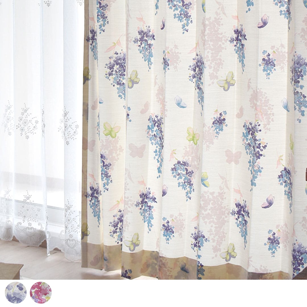 【カーテン】ウォーターフラワーズ