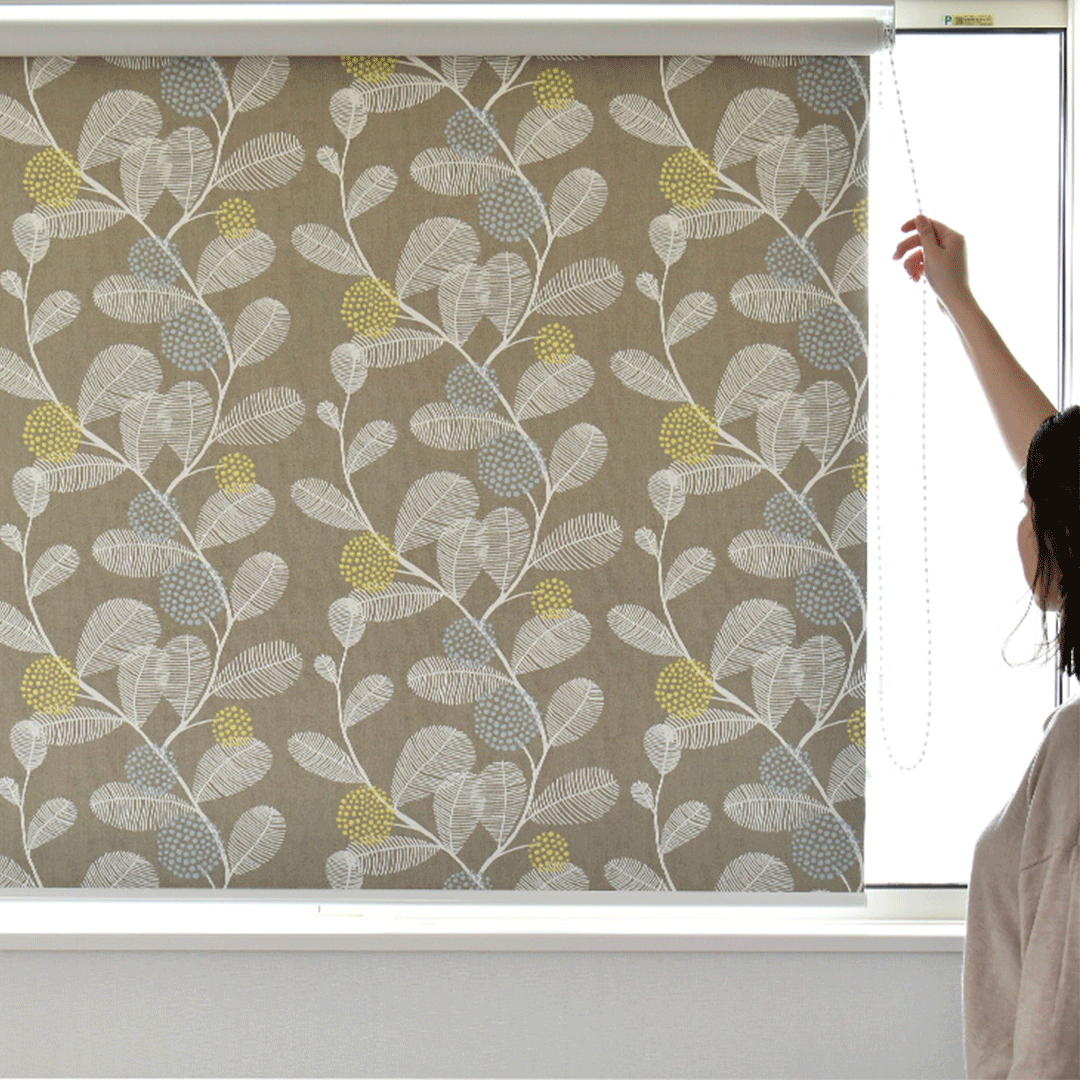 ロールスクリーンの開閉の動きが分かる画像