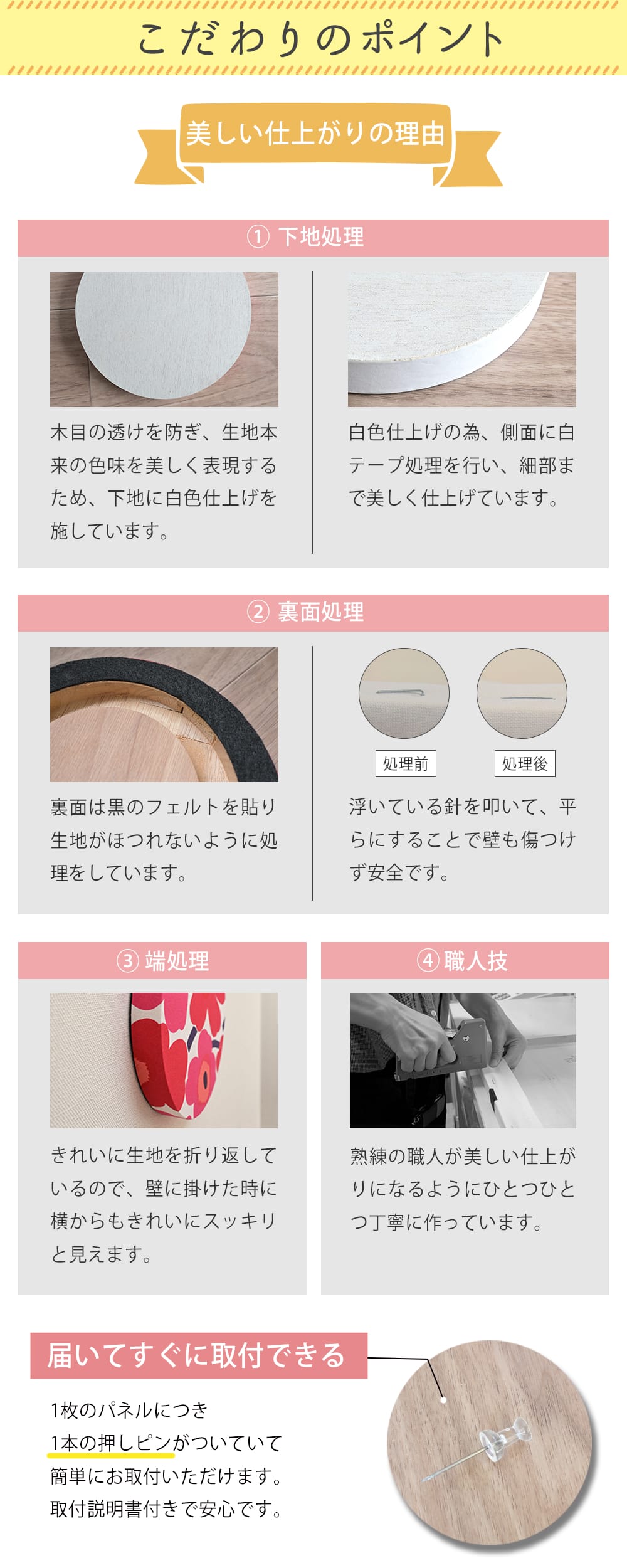 ファブリックパネルポイント１ 円形