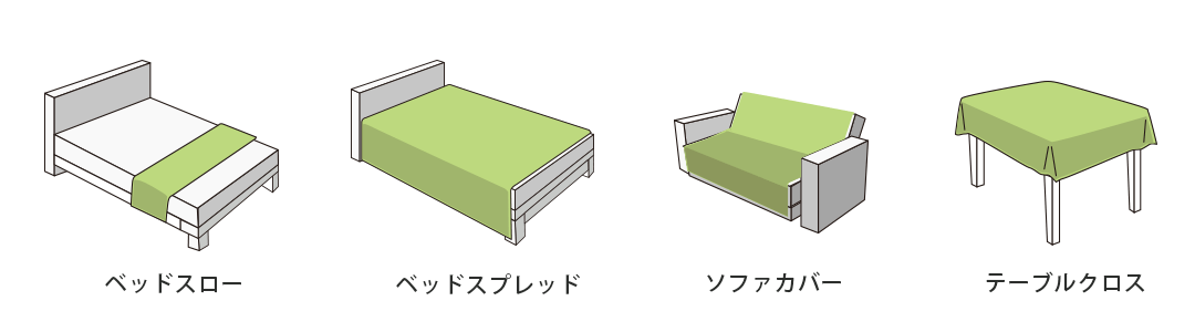 ベッドスロー、ベッドスプレッド、テーブルクロス、ソファカバー
