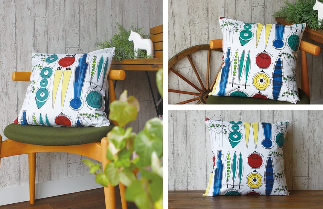 クッションカバー　ピクニック