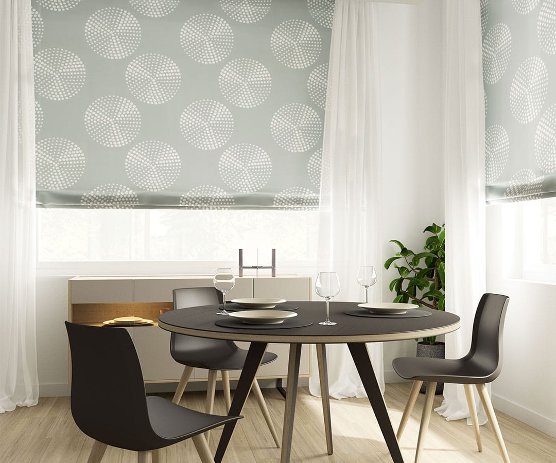 ドッティア（グレー）、シェードカーテンの画像