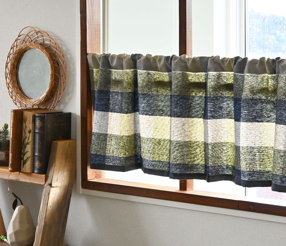 フランネルカフェカーテン画像