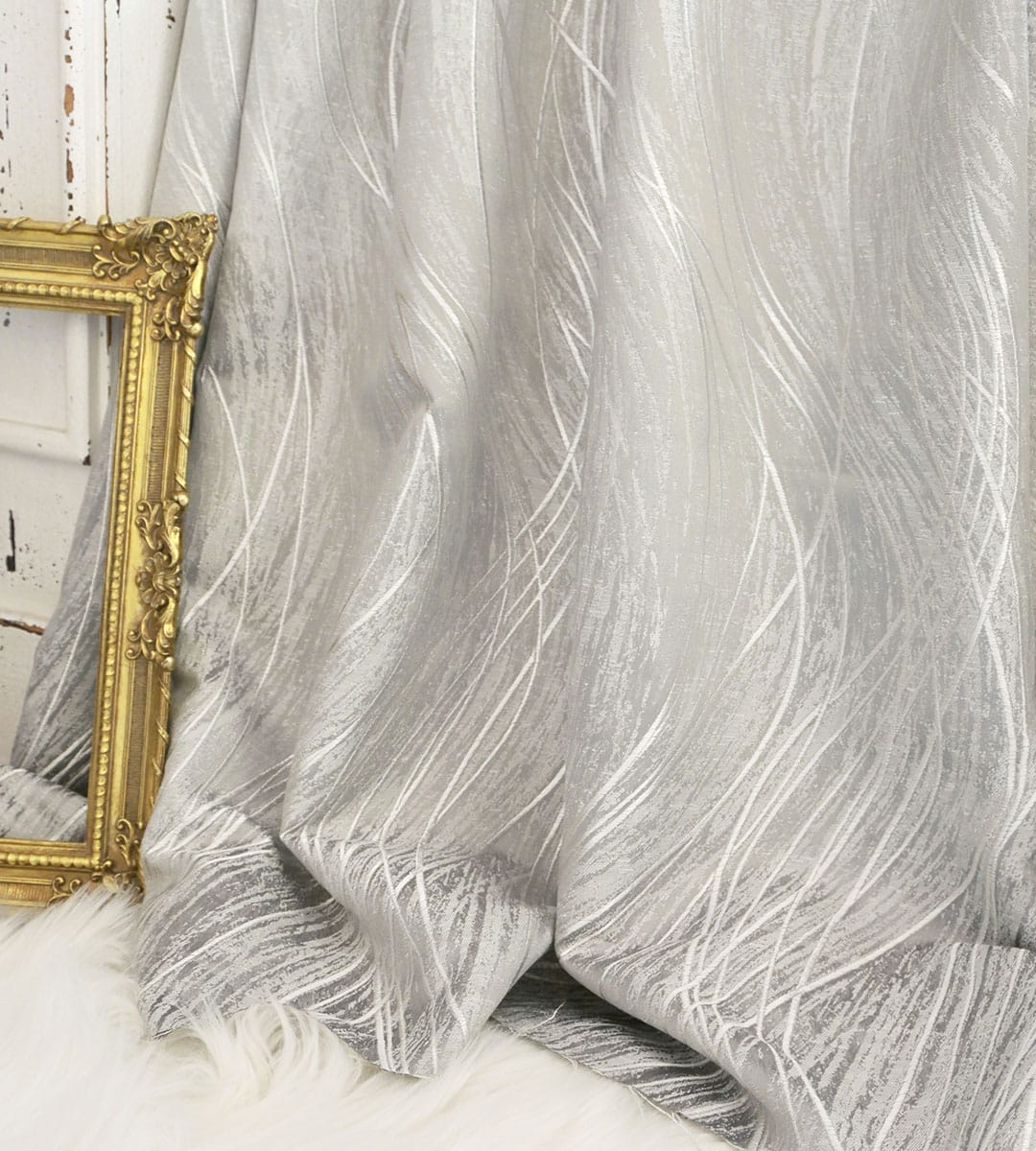 フローレン（グレー）のカーテン画像