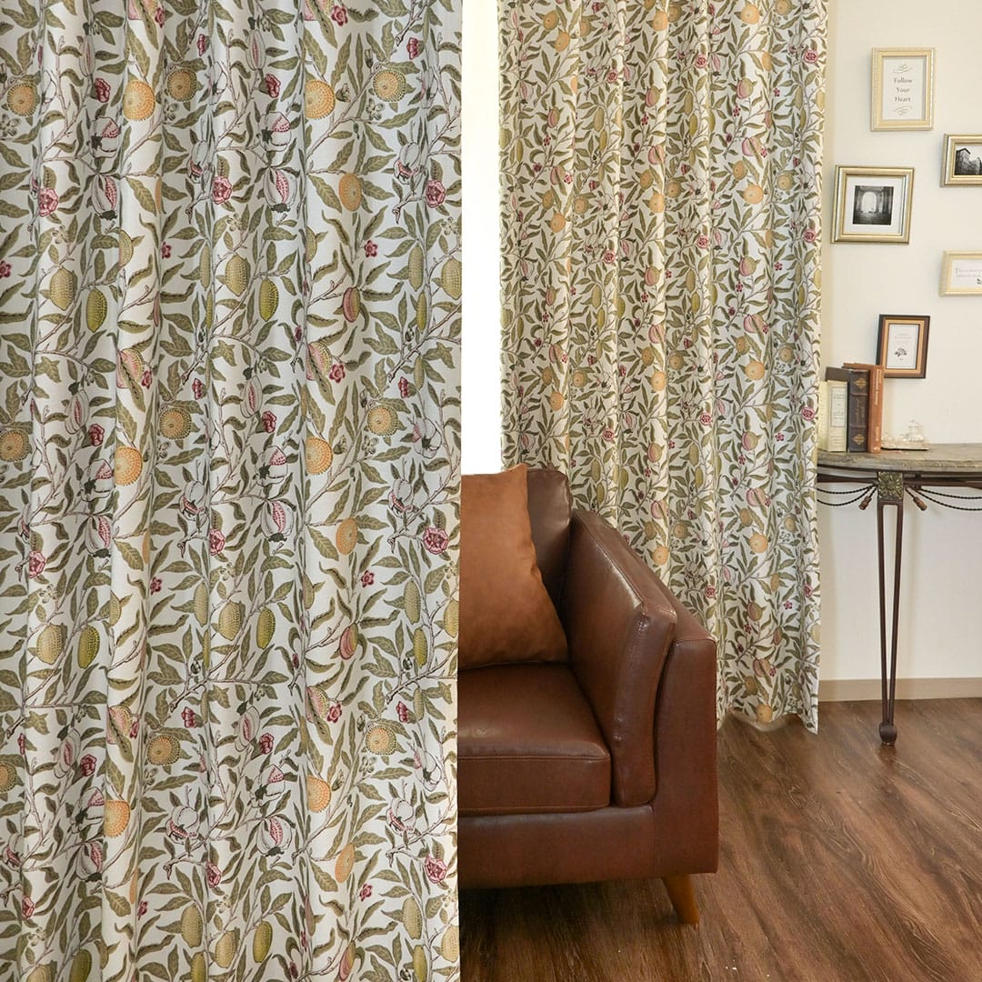 英国伝統柄の完全遮光カーテン フルヴィア ブリティッシュデザイン