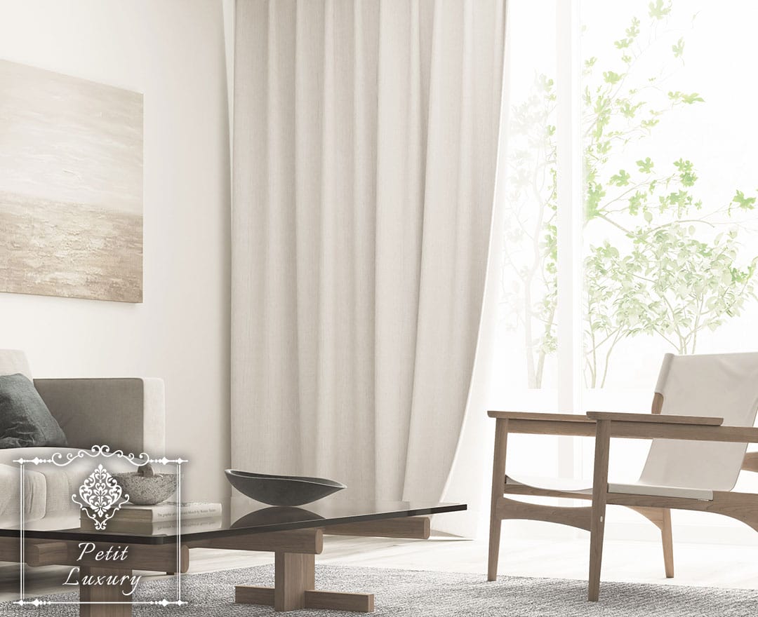 イゾルテ（アイボリー）のカーテンを用いたお部屋の画像