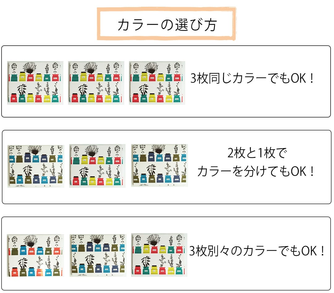 ペーションズクリッドスコープ　ファブリックパネル　3枚セット