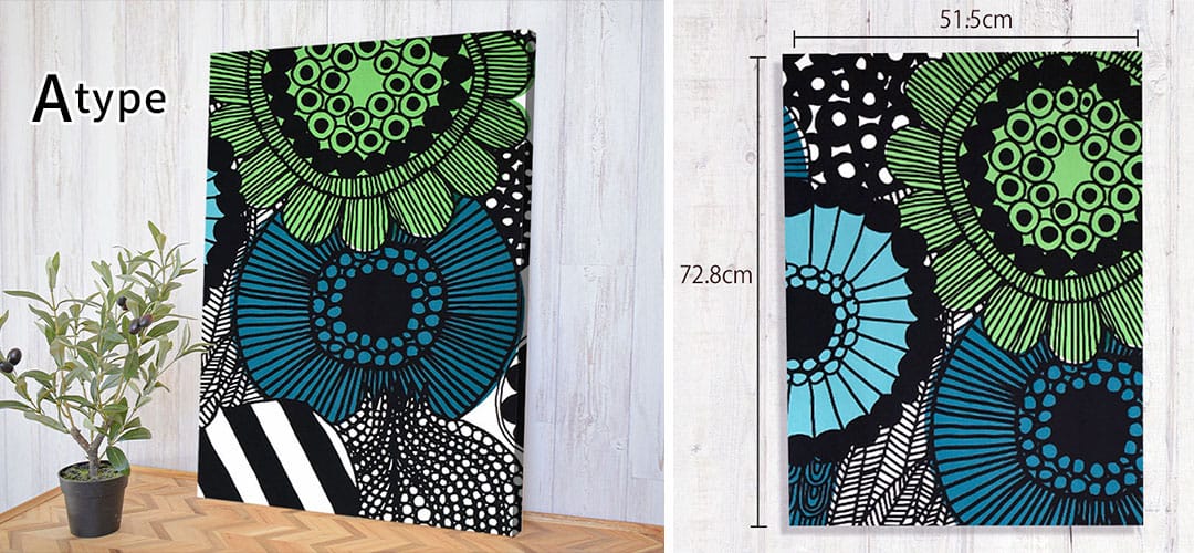 マリメッコのファブリックパネル「シイルトラプータルハ」Lサイズ