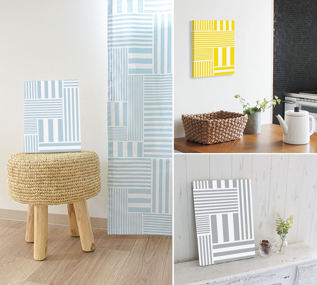 ストライプス　ファブリックパネル