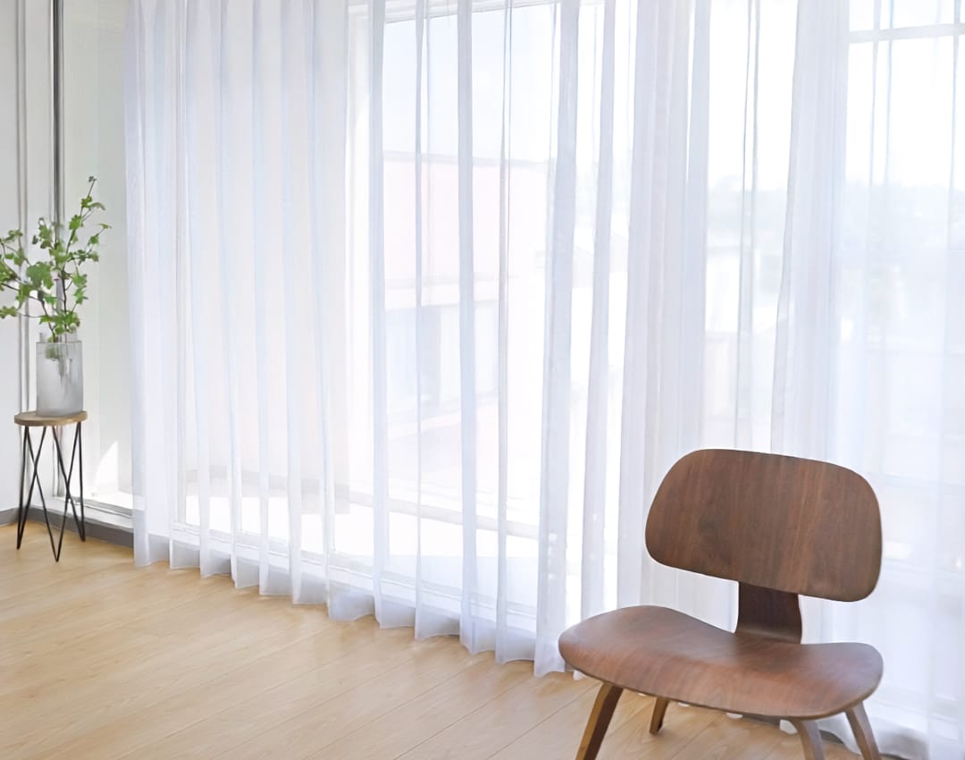 シームレス仕様のレースカーテン 継ぎ目のない美しい仕上がり ホワイト