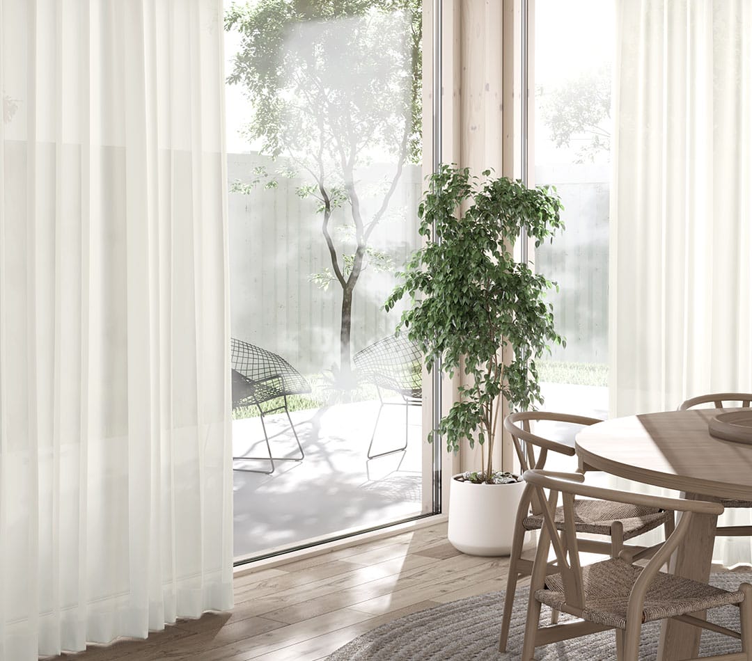 リネージュ ベージュカラー リネン風多機能シームレスレースカーテン 採光機能付きで自然光をやわらかく取り入れる