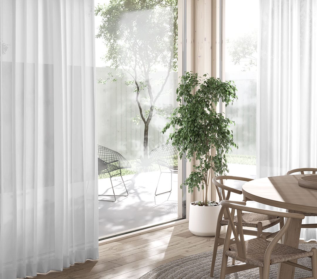 リネージュ グレーカラー 遮熱機能付きリネン風多機能レースカーテン 夏は熱をやわらかく遮り冬は冷気を抑制