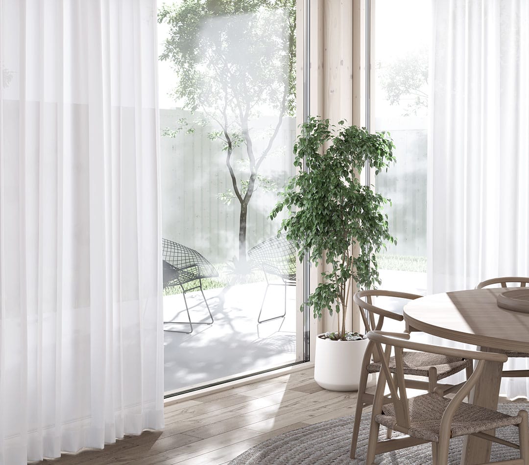 リネージュ ホワイトカラー リネン風多機能レースカーテン 採光・遮熱・UVカット対応 光をやわらかく拡散し室内を明るく演出