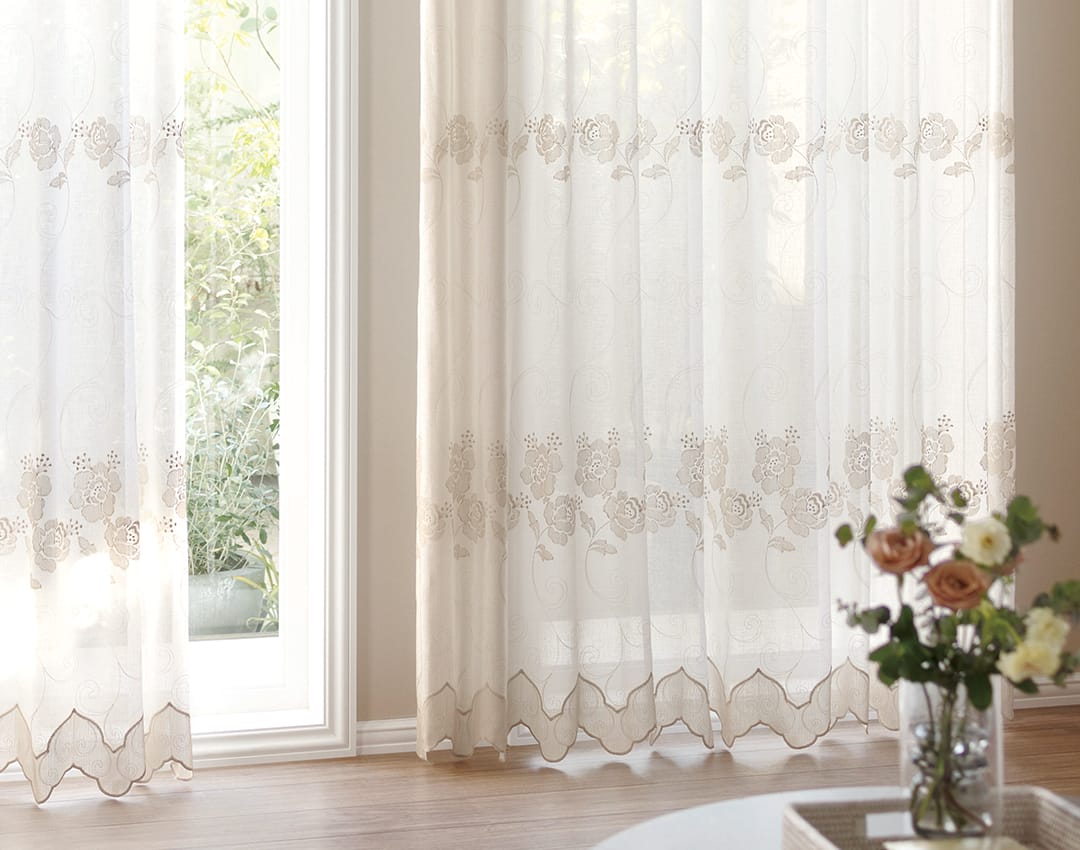 シームレス仕様のトルコレースカーテン 継ぎ目のない美しい仕上がり