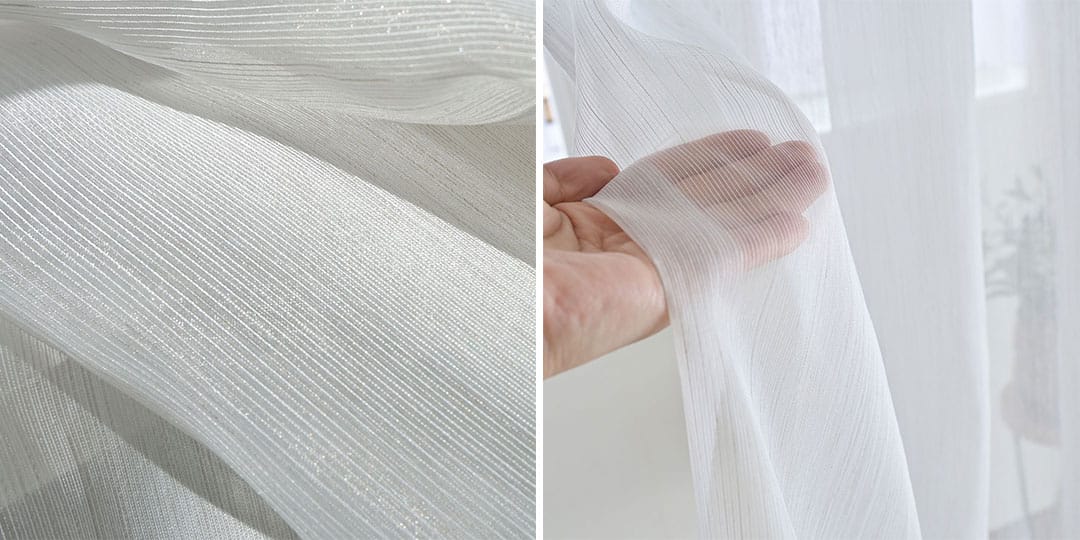 グラデーションデザインと軽やかで張りのある質感のレースカーテン セレナード