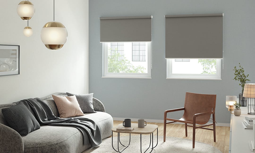 ロールスクリーン ブオナ チャコールグレイ 遮光1級 モダンインテリア向け