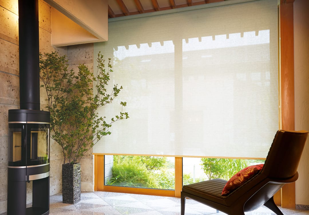 ロールスクリーン スクレ遮熱 アイボリー