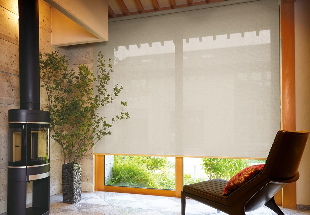 ロールスクリーン スクレ遮熱 カーキブラウン