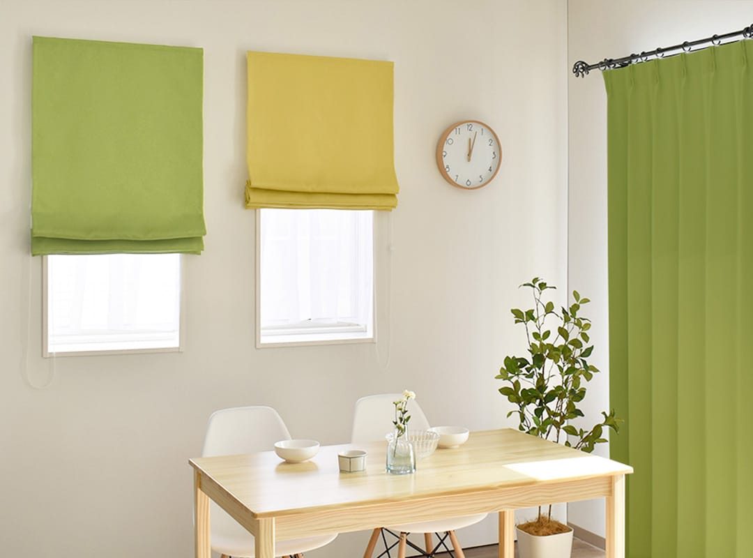オールワン シェード 北欧 シェードカーテンオールワン（ライム×イエローグリーン）のコーディネート例