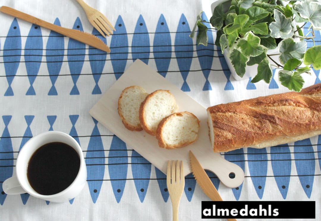 北欧のれん＆テーブルランナー テーブルランナー ルソラ ホワイト/ブラック 40×120cm | インテリア