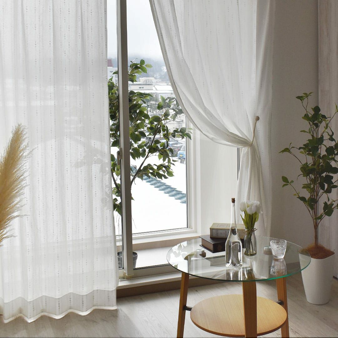 写真は1.5倍ヒダプレミアム縫製＋形状記憶加工付きです