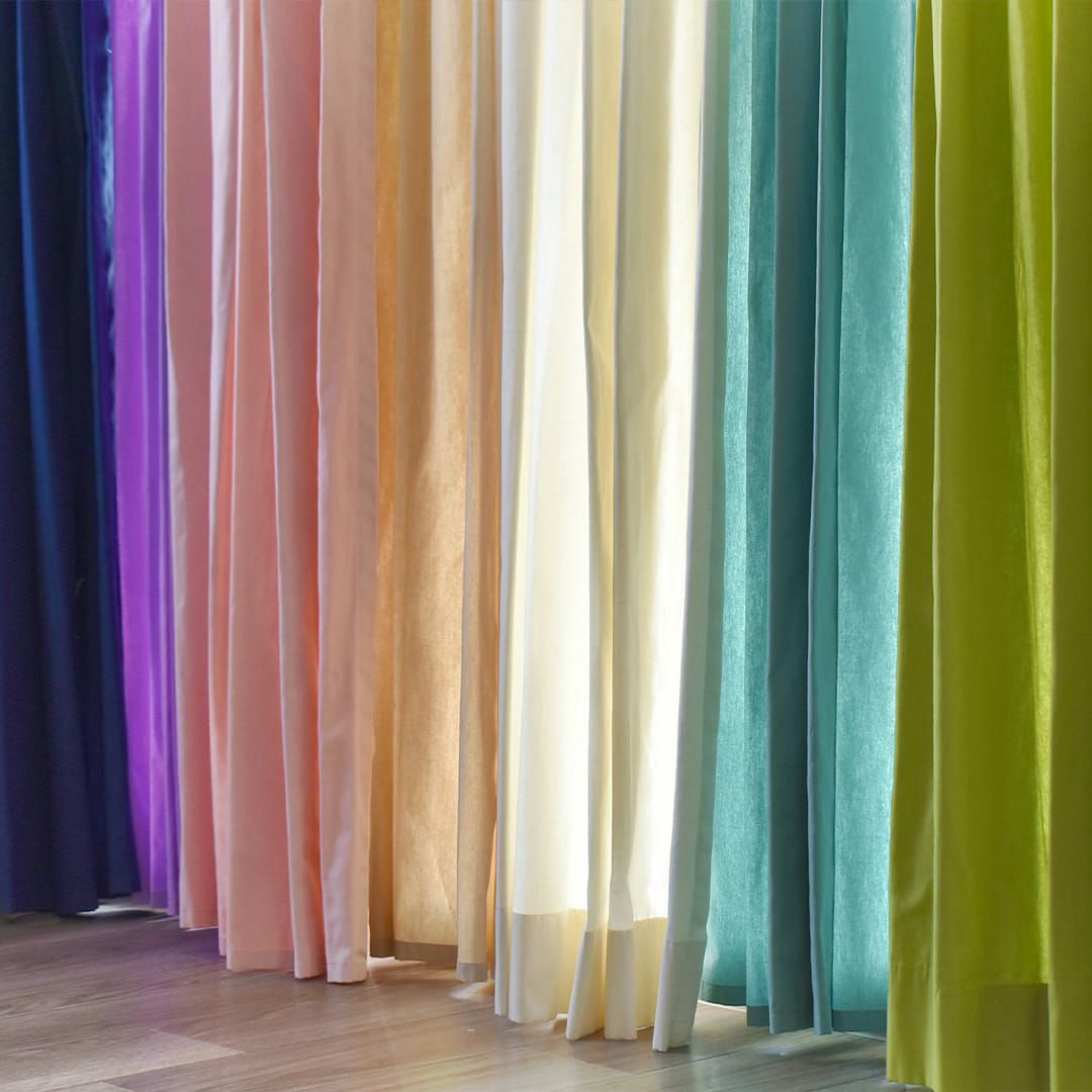 カラフルな15色から選べるコットン100％シェードカーテン| カーテン