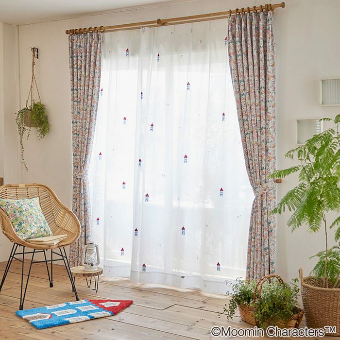 ムーミンハウスの刺繍でアクセントに。ムーミンハウス 北欧レース