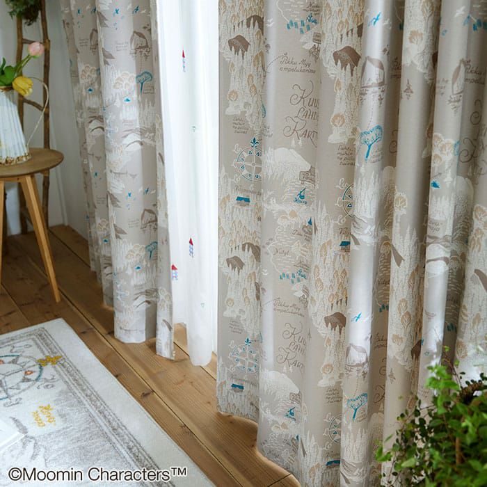 ムーミン谷の地図(グレー)