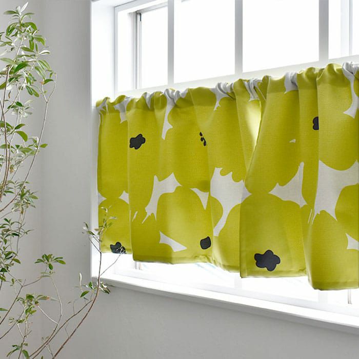 大胆な花柄プリントで1cm単位で作るオーダーカフェカーテン| カーテン