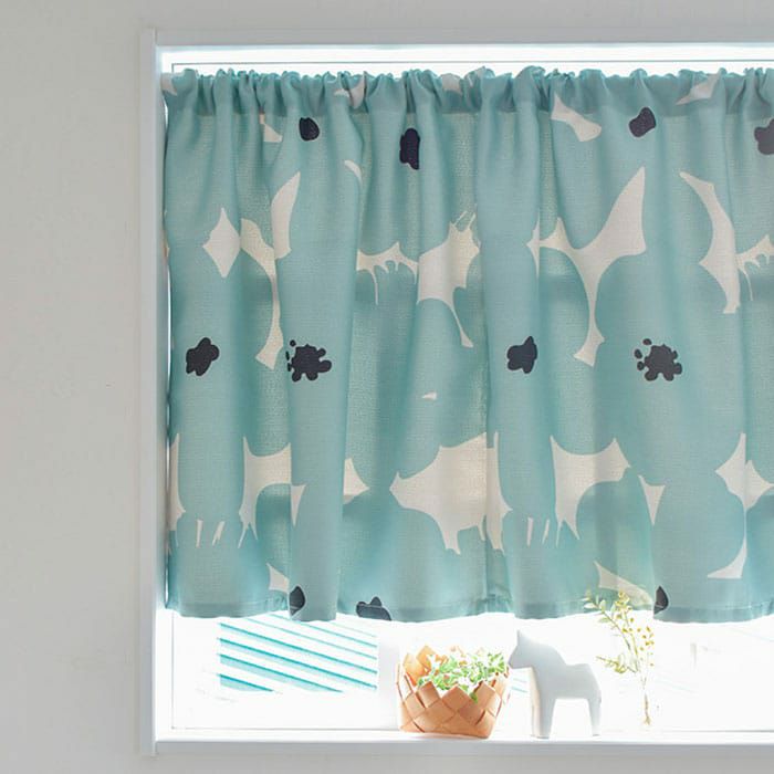 大胆な花柄プリントで1cm単位で作るオーダーカフェカーテン| カーテン