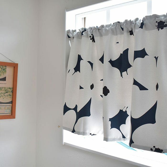 大胆な花柄プリントで1cm単位で作るオーダーカフェカーテン| カーテン