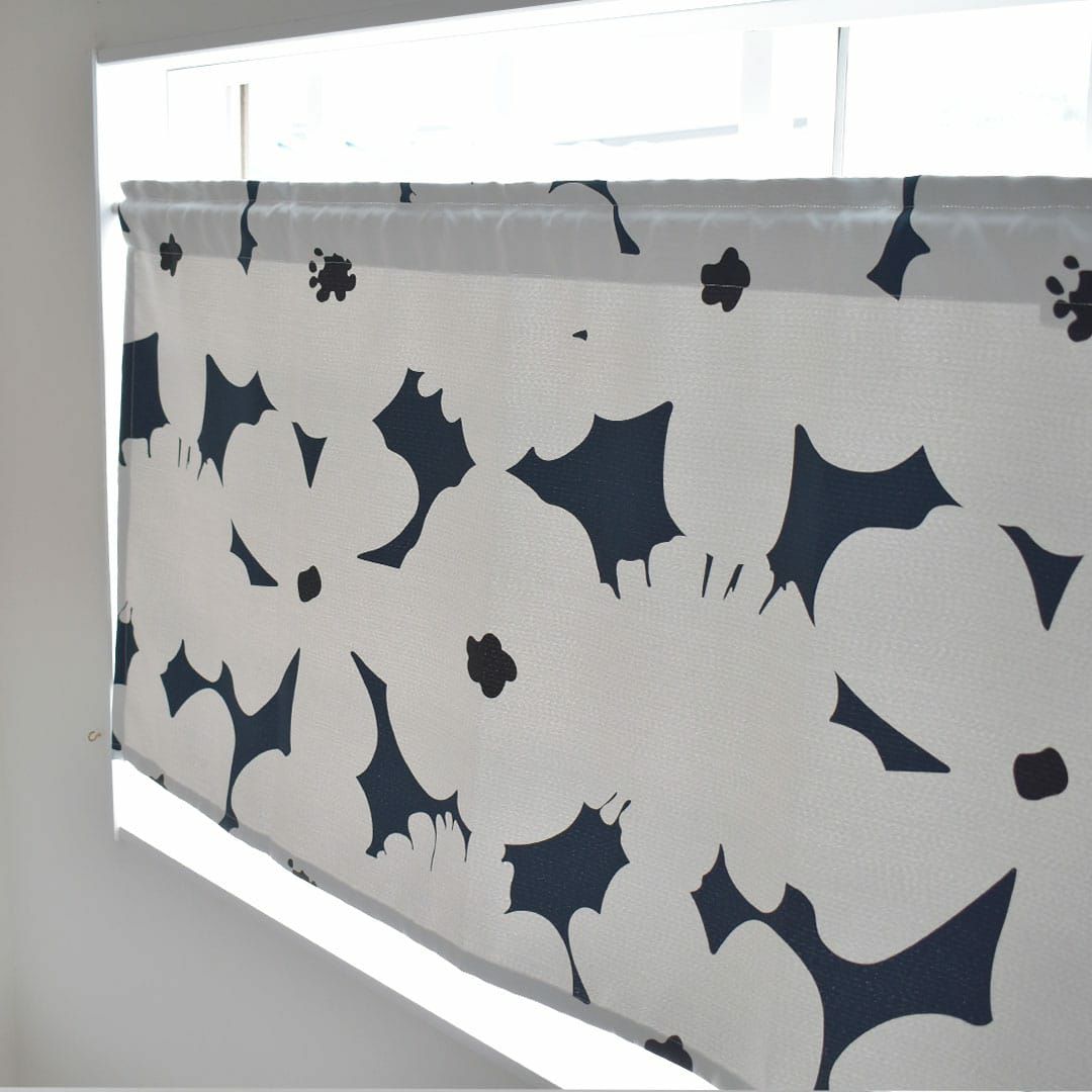 大胆な花柄プリントで1cm単位で作るオーダーカフェカーテン| カーテン