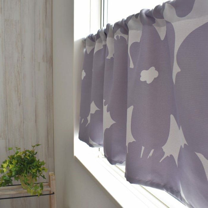 大胆な花柄プリントで1cm単位で作るオーダーカフェカーテン| カーテン