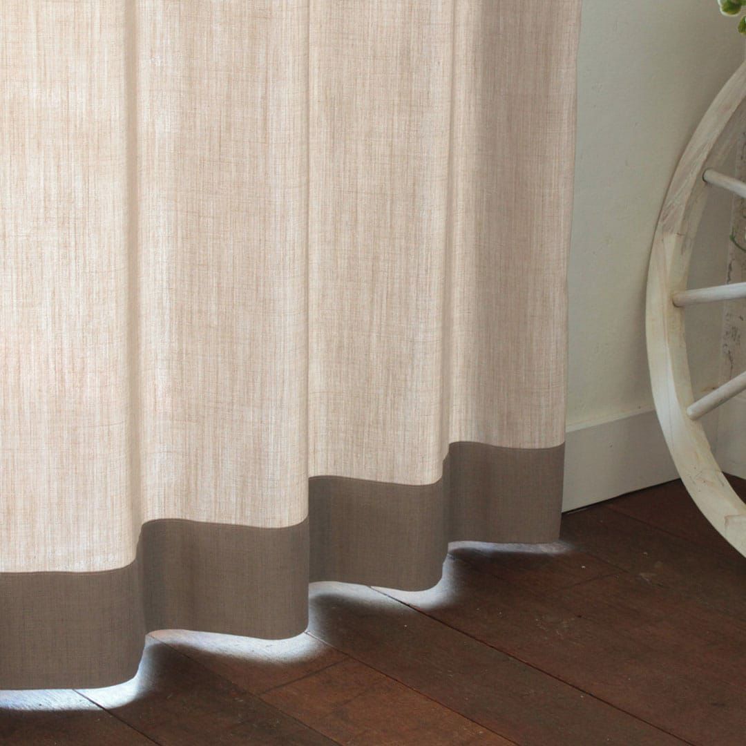 アイレットカーテン ベージュ リング9個 アイレットカーテン ベージュ