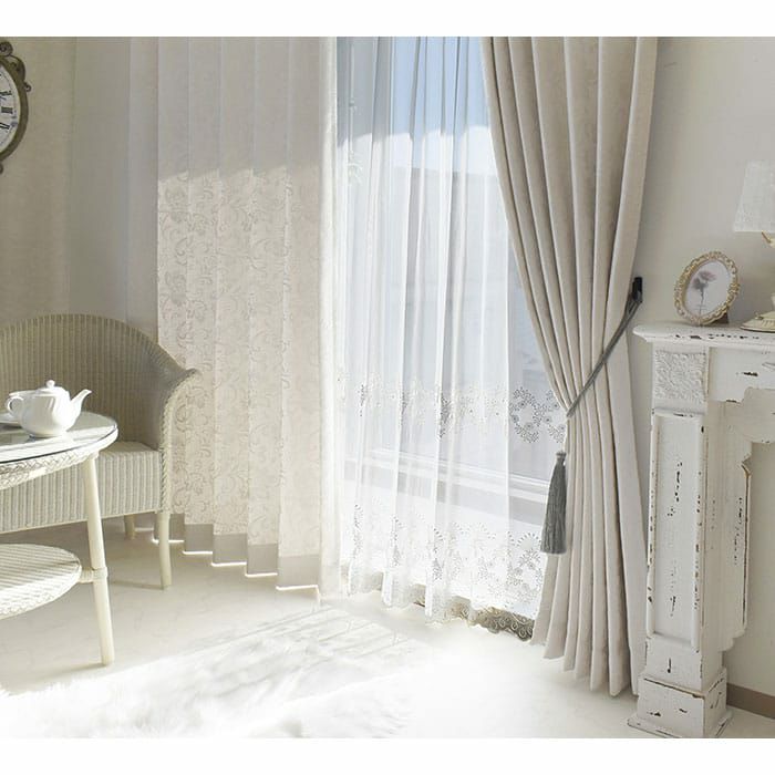 ホワイトジャガード遮光カーテン「ドリス」 | カーテン通販専門店