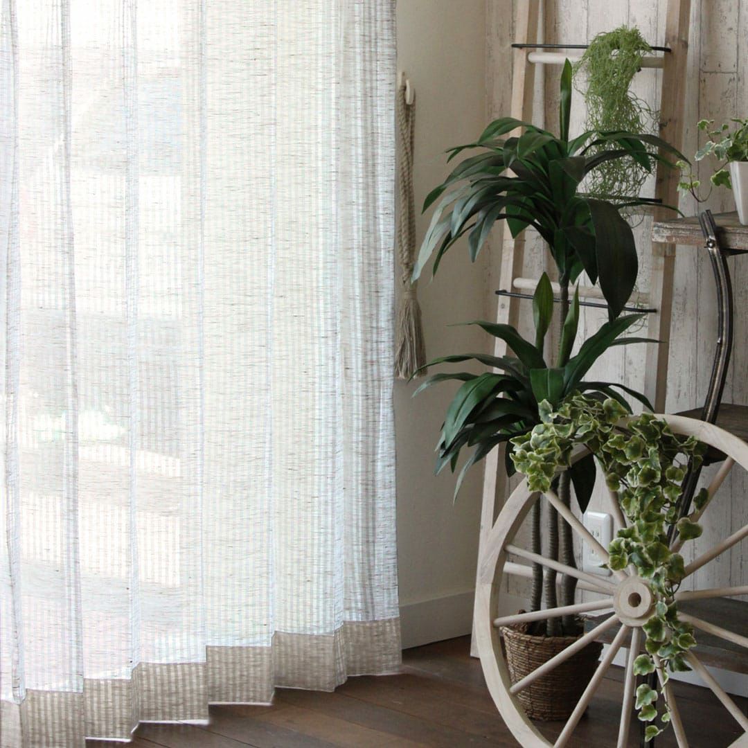 リトアニアリネン　レースカーテン　麻 リトアニアリネンのレースカーテン「ポピエット」 | カーテン通販専門