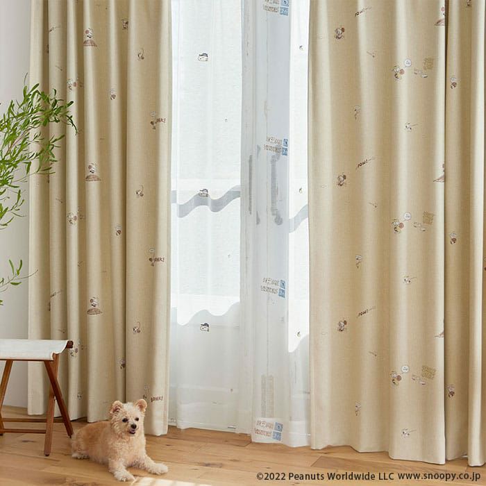 スヌーピー】【2級遮光カーテン】ベストフォーメーション｜PEANUTS