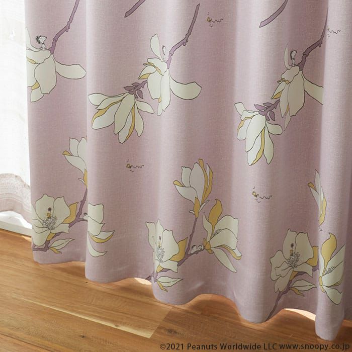 スヌーピー】【2級遮光カーテン】マグノリアパーク｜PEANUTS
