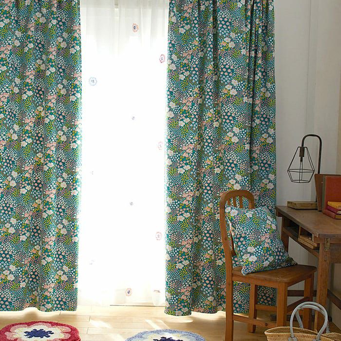 北欧・遮光カーテン】オハナバタケ| カーテン通販専門店カーテンズ