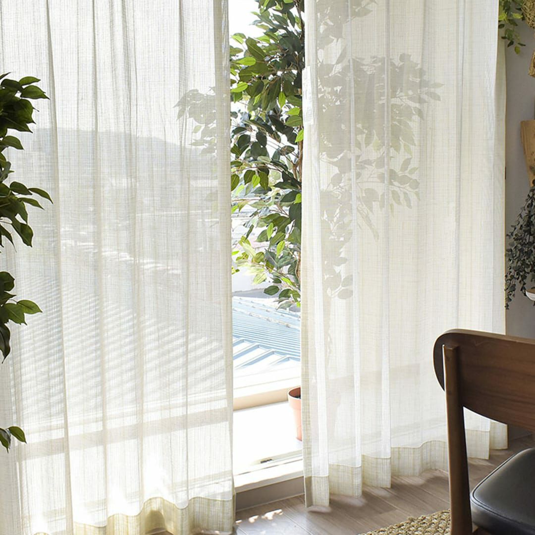 麻風ミラーレースカーテン | カーテン通販専門店カーテンズ