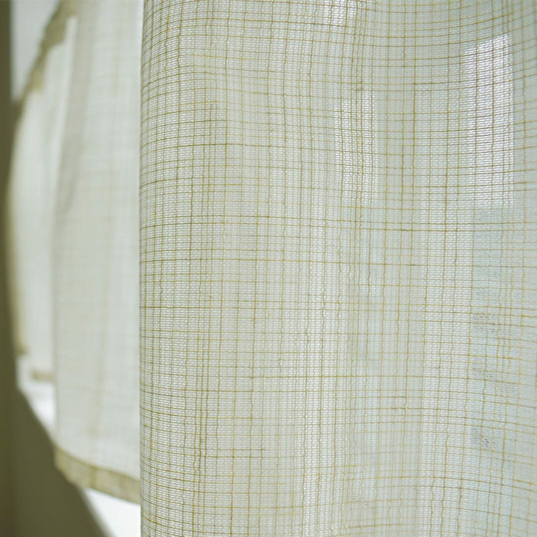 麻風ミラーレースカフェカーテン | カーテン通販専門店カーテンズ