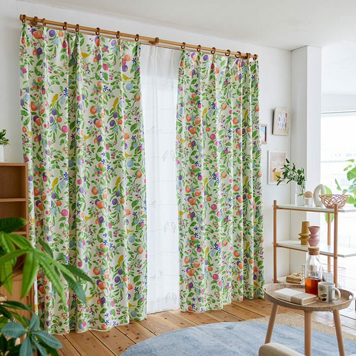 北欧・遮光カーテン】フルーツトリ カーテン通販専門店カーテンズ