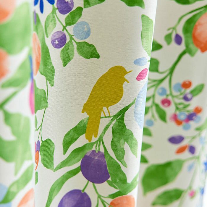 北欧・遮光カーテン】フルーツトリ カーテン通販専門店カーテンズ