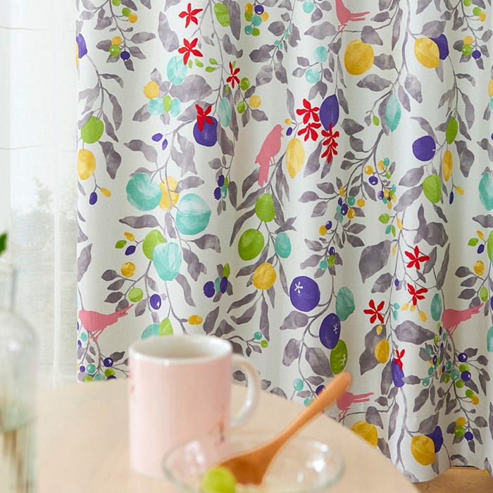 北欧・遮光カーテン】フルーツトリ カーテン通販専門店カーテンズ