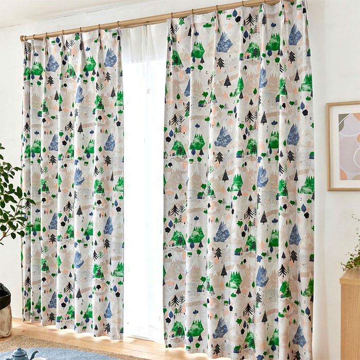 ☆カーテン片方から開けるタイプ☆ 北欧・遮光カーテン】ユキヤマ| カーテン通販専門店カーテンズ