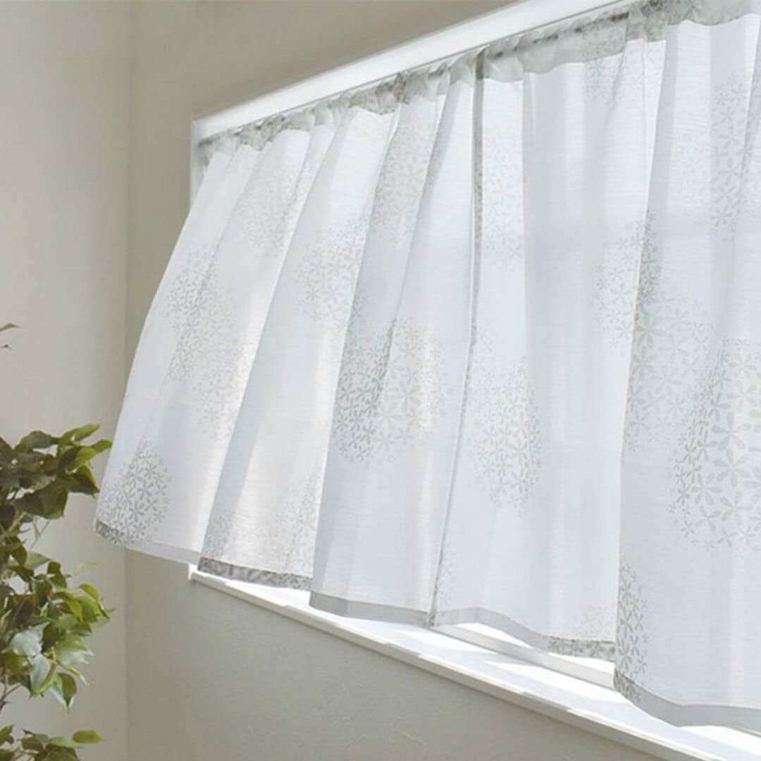 レースカフェカーテン】シオンシルエット | カーテン通販専門店カーテンズ