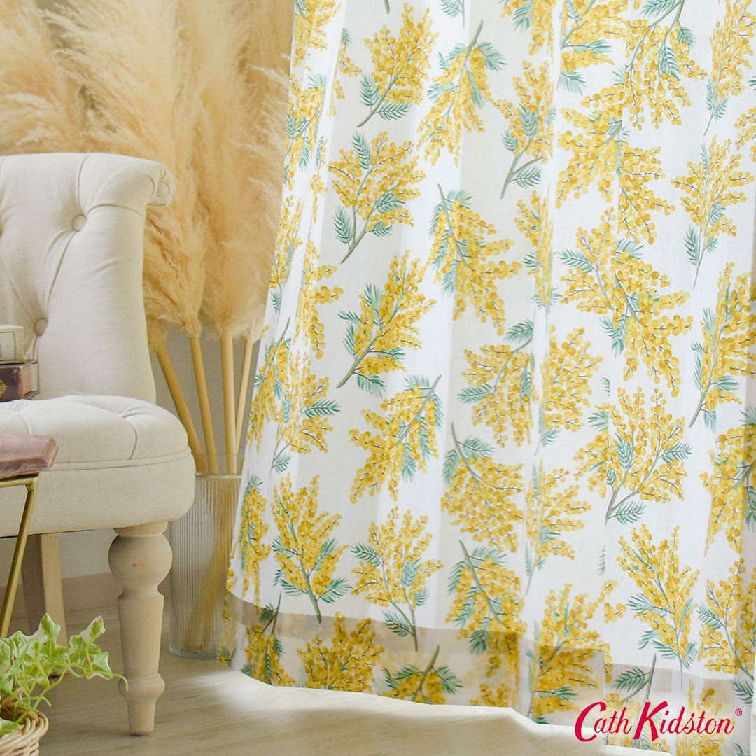 爽やかでいて落ち着いた上品なデザイン「ミモザフラワー」 | カーテン