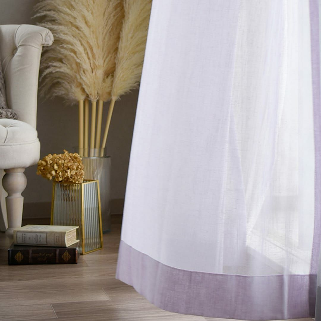 防炎で洗えるリネンライクレースカーテン「ジェラート」4色 | カーテン